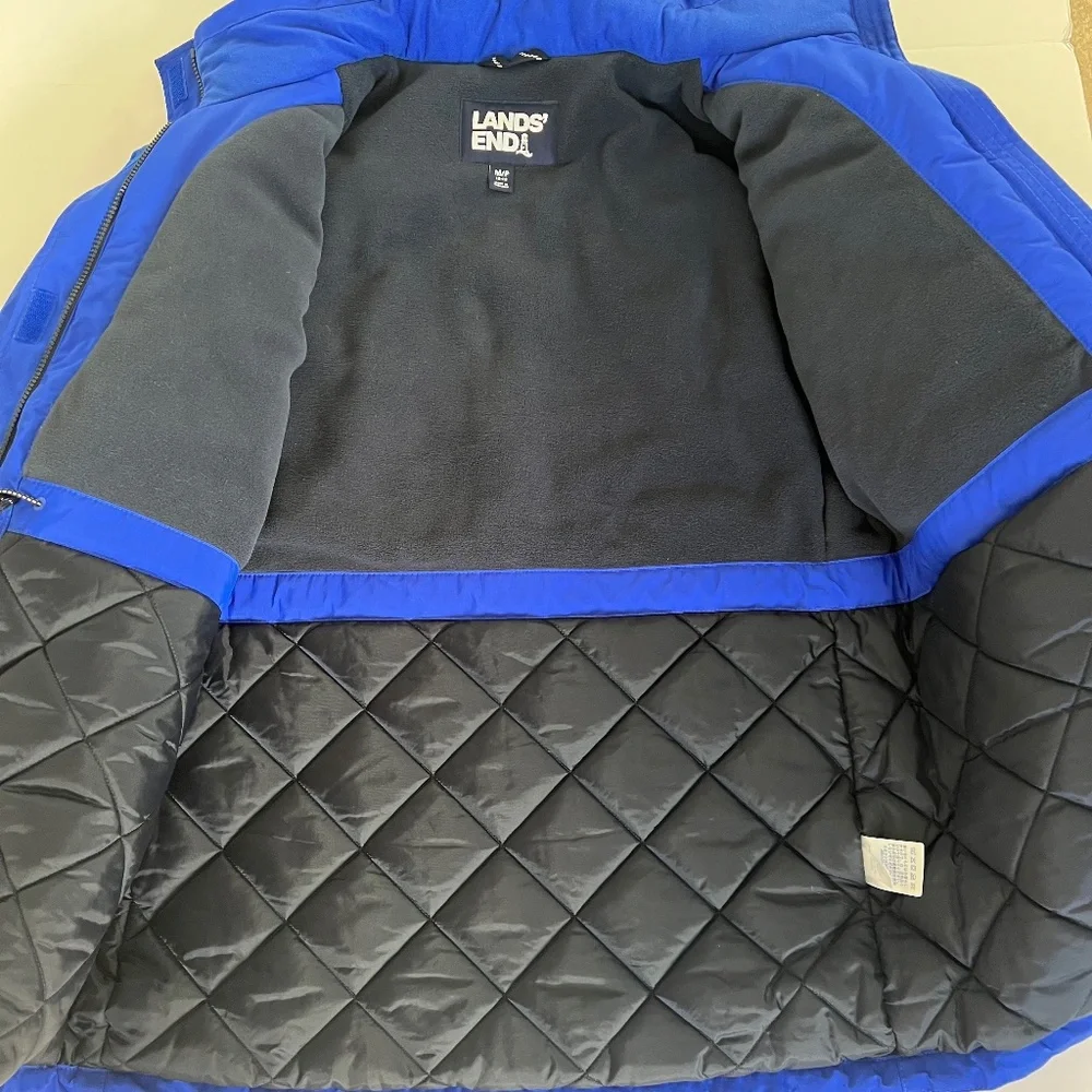 Lands End Women’s Squall Fleece Lined Winter Coat Blue Size Medium Petite 10/12 - Picture 5 of 12